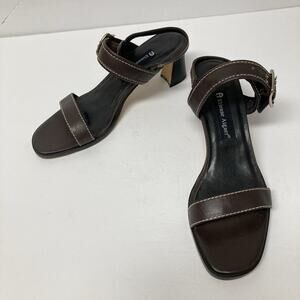 Etienne Aigner Brown Leather Sandals-8